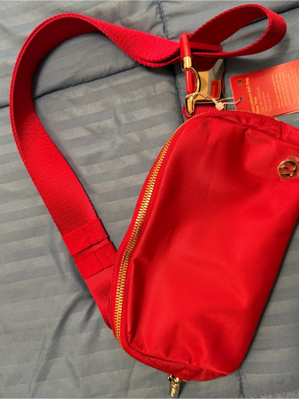 lululemon athletica Red Crossbody Sling with Gold Hardware